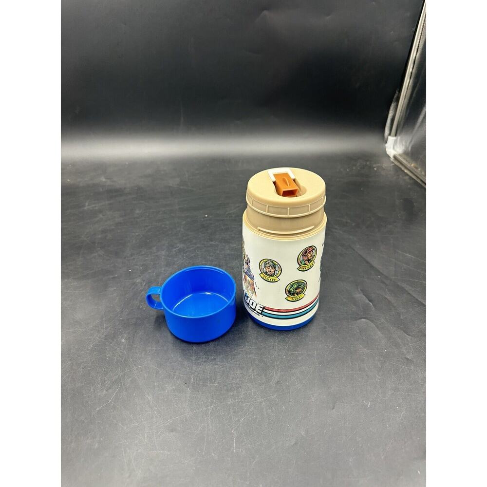 Vintage GI Joe Plastic Aladdin Thermos 1986 Hasbro Blue Cup -NO LUNCHBOX-